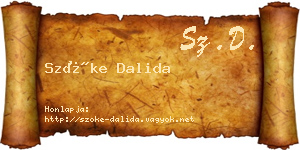 Szőke Dalida névjegykártya